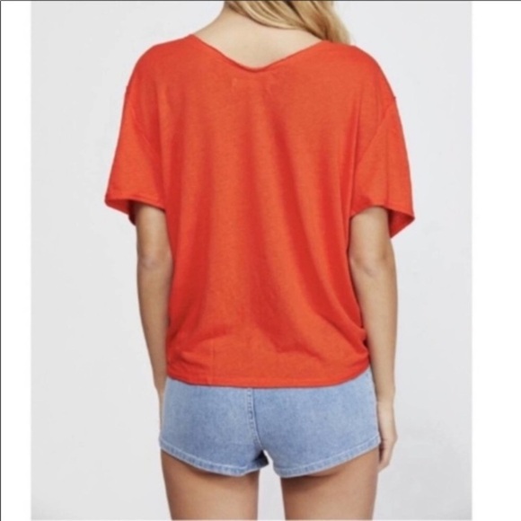 FREE PEOPLE - WE THE FREE June Tee in Rome Red Small - Picture 3 of 9